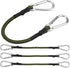 pieces - Elastic cord - with carabiner - 30 cm - Elastic luggage rope - Elastic bands - Luggage straps - Tie-down straps - Expander rope - Bungee cords - Carabiner elastic rope - for camping, sailing, tents, luggage, cars - green