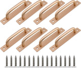 8 Pieces Door Handle - Kitchen Cabinet Handles - Cabinet Handles - Handles for Small Doors - 5" Hole in the Center Aluminum Alloy Cabinet Handles - Kitchen Cabinet Handle - For Drawer Cabinets, Cabinets, Kitchen, Wardrobe and Drawer Handles - Gold