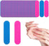 100 pieces - Sanding strips - Nail file - Mini wood file - Shaping nails - nail sanding strips - mini nail file - nail file set - mini nail files - manicure instruments - manicure - for home and salon use - 180/240 grit - 5*1.3 cm - pink, blue