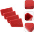 4 pieces - 5*3.8*2 cm - non-slip ladder foot covers - durable accessories for home ladders - attic ladder stepladder foot caps - stepladder feet rubber non-slip pads - easy to install - rubber foot covers - red