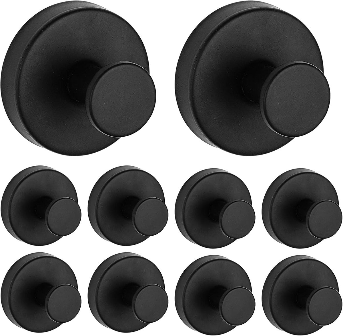 10 pieces suction cup hooks for shower - suction cup hooks - suction cup towel hooks for bathrooms - self-adhesive wall hook - SUS304 waterproof stainless steel hooks - for bathroom, bedroom, kitchen, hotel and office