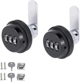 2 pieces - Combination lock - 62*38 mm - Suitable for panel thicknesses of 15-25 mm - Cabinet locks - Drawer locks - secure drawer mailbox cabinet code lock - for cabinet drawer mailbox - black