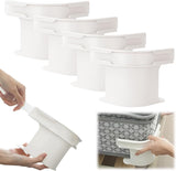 4 pieces - Sheet holder - Bed sheet holder - Duvet clips - Sheet clamps - with fastening strips - removable fitted sheet corner holders - bed clips - corner holders for covers - for mattress protectors, bedding, blankets - 15*12*8.5 cm - white