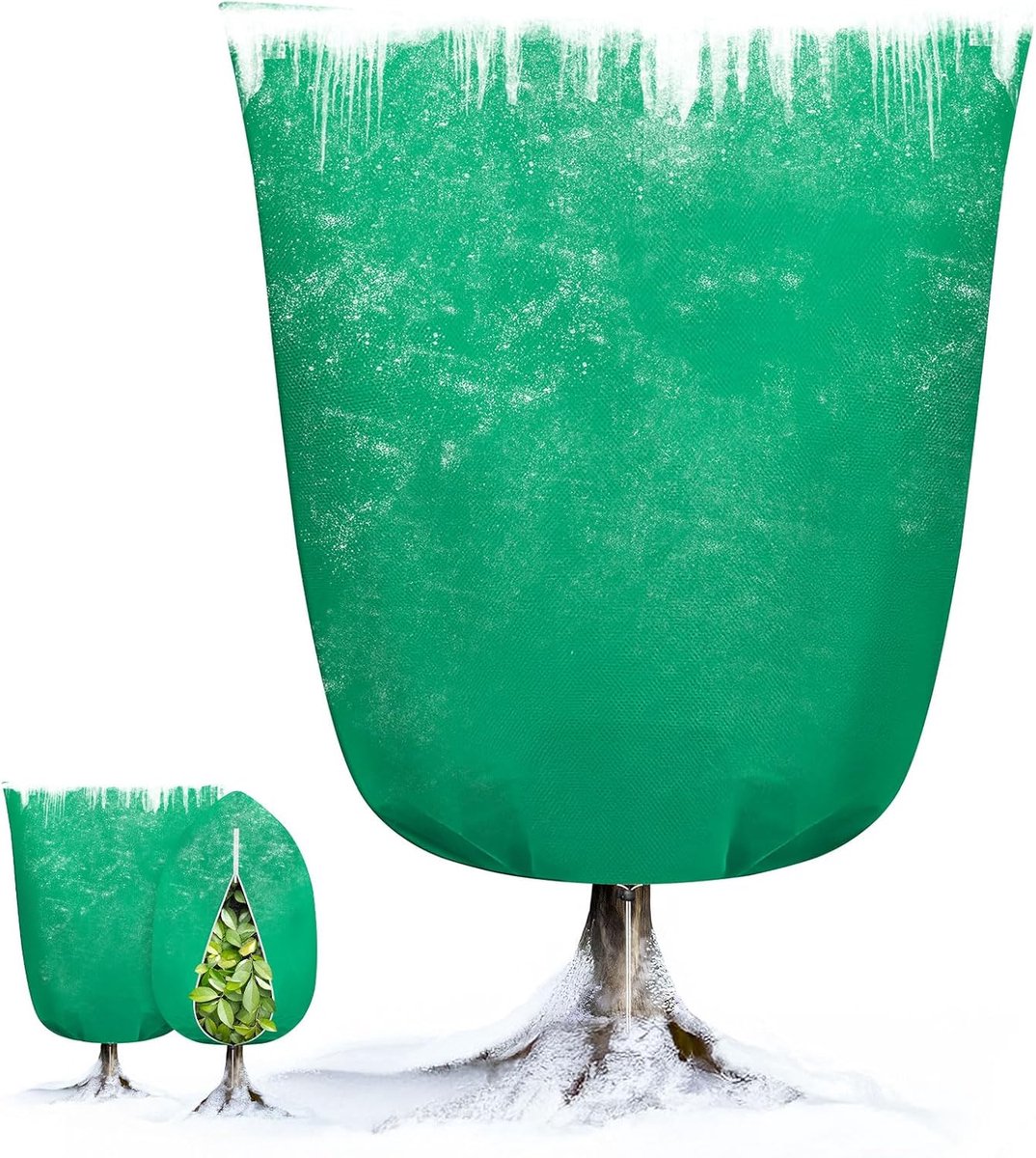 Plant Cover - 1 piece - 240*200cm - Frost Protection Plant Cover - Winter Cover - Potted Plant Bag - Frost Cloth - Plant Frost Cover - Winter Protection Bag for Plants - Winter Plant Covers - with zipper and drawstring - for outdoor plants, potted fruit t