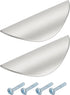 2 pieces - cabinet handles - door handle - half-moon cabinet handle - hole spacing 32 mm - drawer handles - concealed zinc alloy handles - zinc alloy cabinet handles - furniture accessories - with screws - for kitchen cabinet, chest of drawers, hardware -