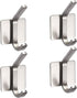 4 pieces - 8*4.5*3.5 cm - Stainless steel hook - self-adhesive towel hooks - Towel hook - Self-adhesive hook - Square hook - adhesive hooks - adhesive wall hooks - towel hooks - for bathroom, kitchen, home and office - silver