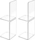 4 Pieces Bookends - bookends - Transparent Book Stand - Book Holder - Shelf Organizer - Book Support - Bookshelf - Magazine Holder Book Support - Reading Tray - Magazine Rack - for library, office, school - Transparent