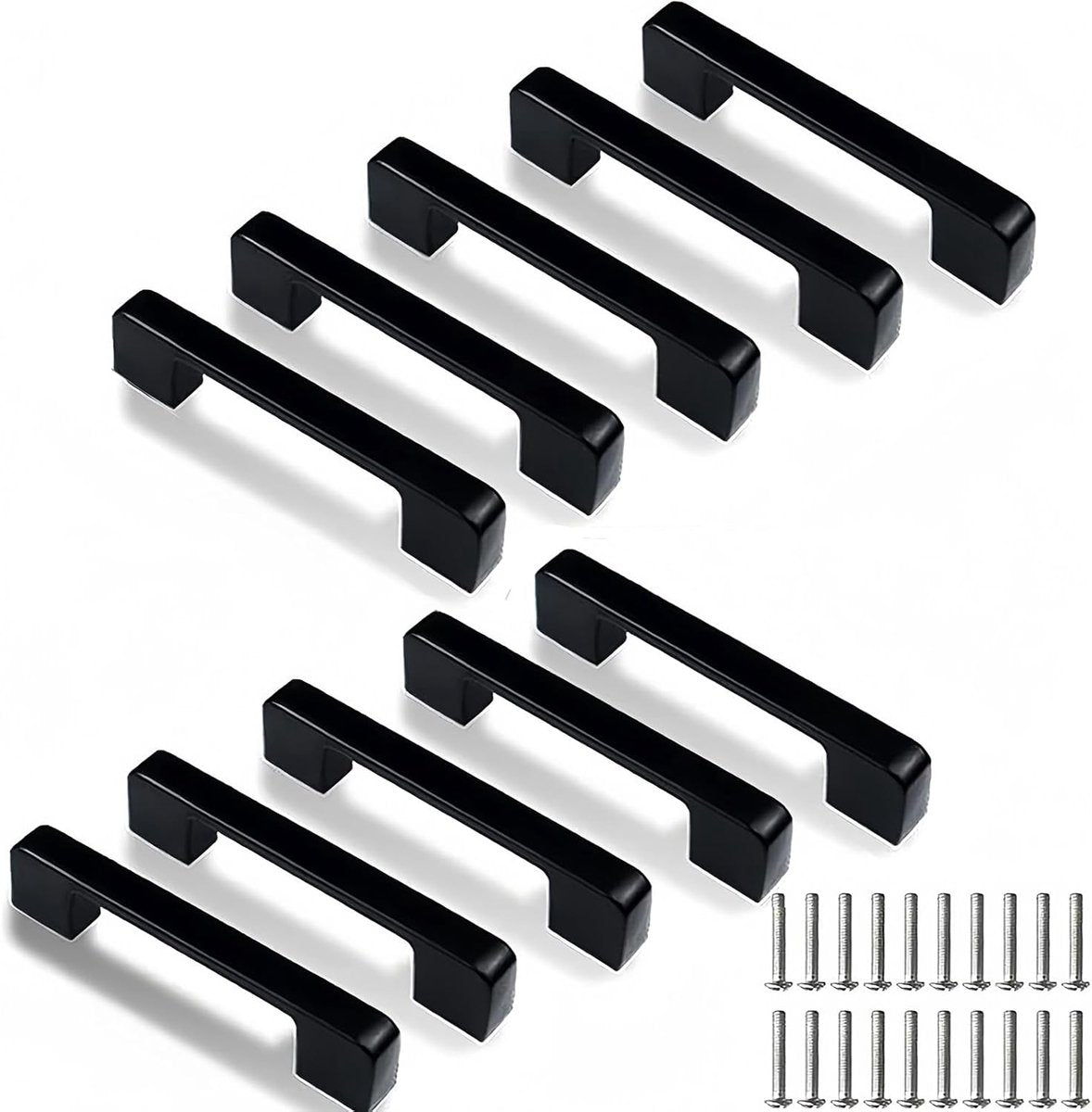 Kitchen cabinet handles - 10 pieces black kitchen handles - Furniture handles - Kitchen handle - Kitchen cabinet handles - Cabinet handles - Drawer handles - Cabinet handles - Kitchen cabinet handles - With screws - Kitchen cabinet door handles - Furnitur