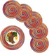 6 pieces - Table mats - Placemats - Round placemats - washable cotton placemats - round braided placemats - Round table mats - Woven placemats - Round placemats - rainbow - 38*38 cm