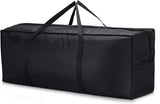 Storage bag for garden furniture cushions - 600D - waterproof - UV-resistant - portable storage bag - Dust cover - Garden Furniture Cushion Cover - for garden furniture with handles and zipper - 122x38x51cm - black
