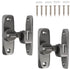 2 pieces - 90/180 degrees - sliding door lock - privacy protection - security sliding door lock - small gate locks - hardware for shed, garden, bathroom, cupboard, window - 80*25 mm - grey