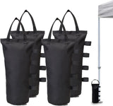 4 pieces - Sandbags - Weight bag - Ballast bags - Gazebo Weights - Ballast bags - cylindrical sandbags - solid windproof sandbag - canopy gazebo weights - for pop-up tent, canopy or parasol - Ø15*50 cm - black - (without sand)