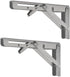 2 pieces - Stainless steel foldable shelf brackets - Support frame - Robust stainless steel foldable shelf brackets for work tables - Space-saving - DIY brackets - 25 cm/10 inches