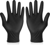 50 Pairs of Gloves - Reusable Cleaning Gloves - Black Rubber Glove - Non-Slip Bouncy Professional Hair Coloring Accessories - Size L