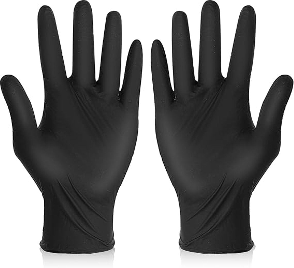 50 Pairs of Gloves - Reusable Cleaning Gloves - Black Rubber Glove - Non-Slip Bouncy Professional Hair Coloring Accessories - Size L