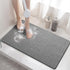 Non-slip shower mat - Non-slip bath mat - with drain - Non-slip water-permeable mat - Soft PVC loofah bath mat - Quick-drying - Grey - 40x60 cm