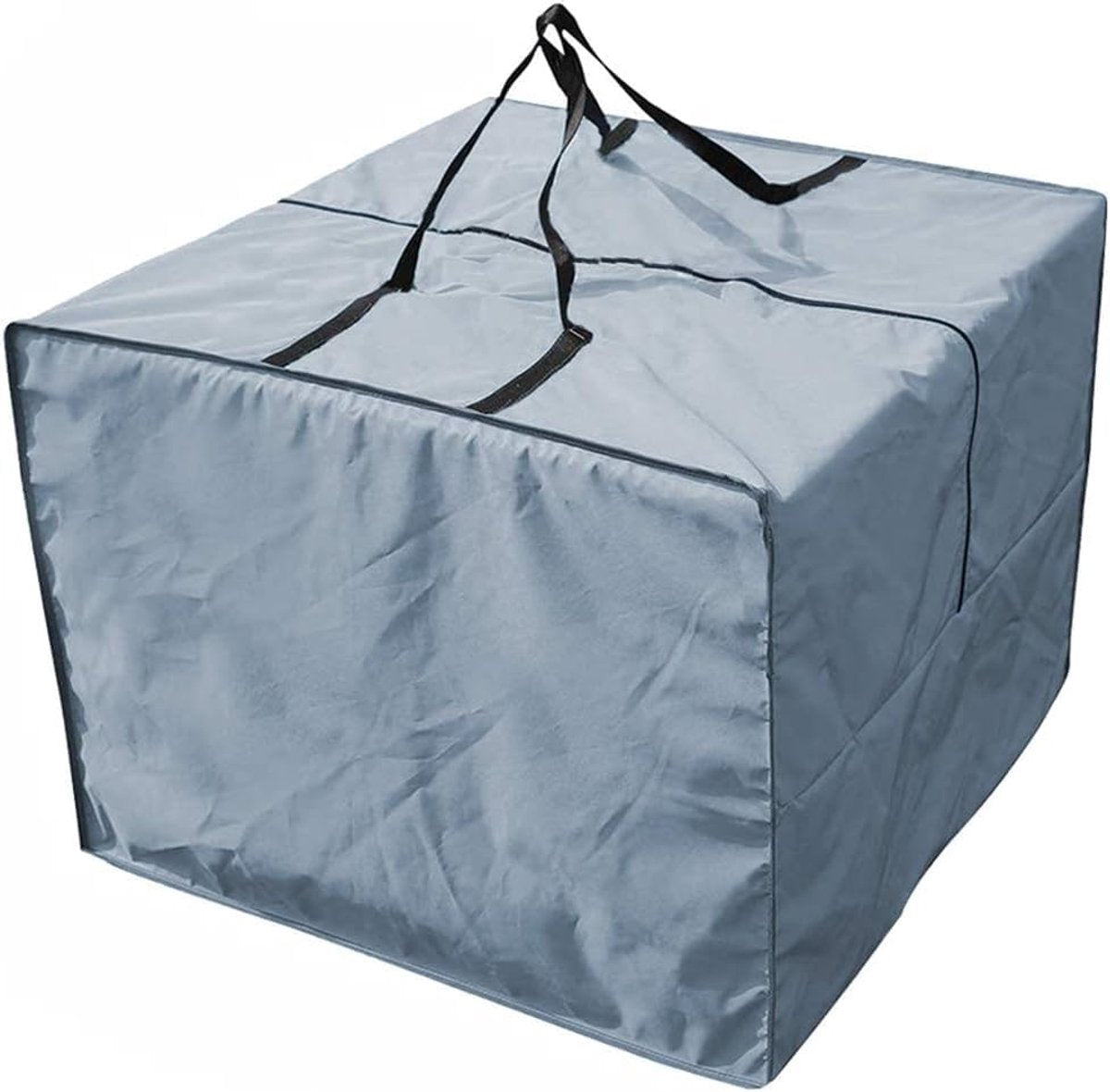 Storage bag - Furniture cover - Garden furniture cover - Storage bag for seat cushion - Oxford fabric storage bag - Waterproof storage bag - dust cover - with storage bag - with zipper, handles - for garden furniture, clothing, cushions - 81*81*61 cm - gr