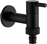 Wall-mounted tap - Material black copper - Wall mounting - Bathroom corner tap - Washing machine tap - Outdoor garden tap - Bathtub - Toilet - Mop - Swimming pool tap - Suitable for bathroom, toilet