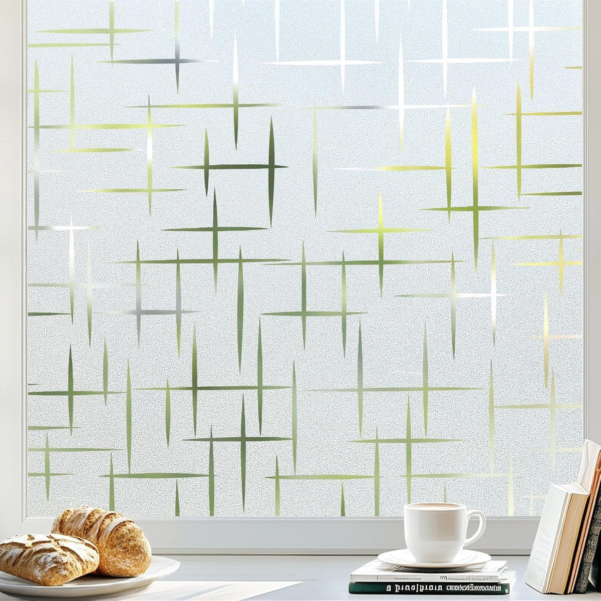 Window film - 45x200cm - anti-glare window film - Window privacy film - static window film - frosted glass decorative static sticker - Sun protection and Insulating - Self-adhesive - window film - Frosted glass