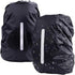 2 pieces - Backpack cover - Waterproof backpack cover - Waterproof rain cover for backpack - Waterproof rain cover - Reflective backpack cover - dust cover - for hiking, camping, traveling, cycling, outdoor activities - size L (55-65L) - 45*23*70 cm - bla