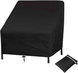 Sofa Protective Cover - Waterproof Chair Cover - Outdoor Patio Furniture Covers - Garden Chair Cover - Waterproof Swing & Lounge Chairs - Protective Cover - Snow Protection Cover - Waterproof - 210D Oxford Cloth - Black - 37.8"W x 30.7"D x 28.74"H