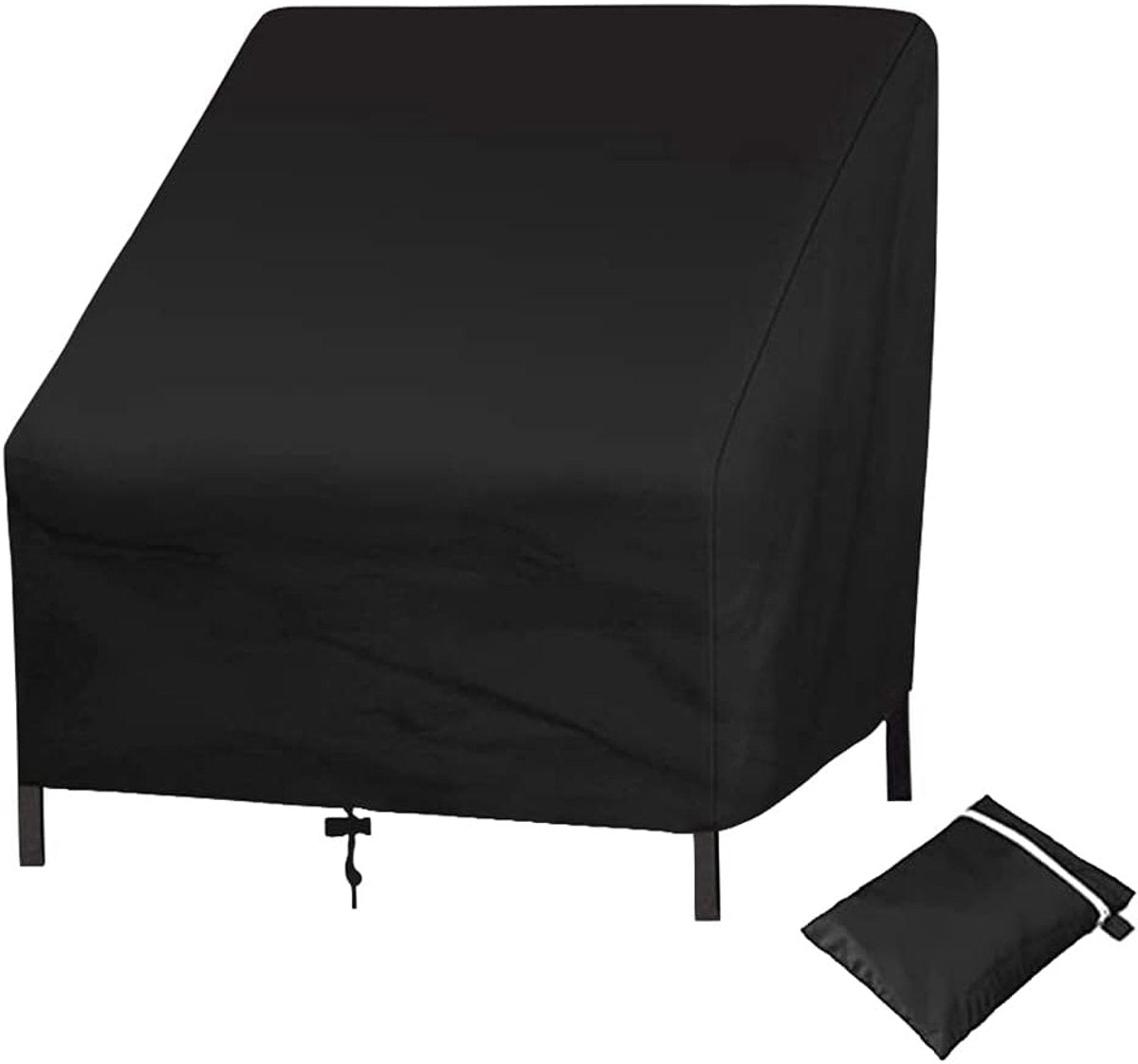 Sofa Protective Cover - Waterproof Chair Cover - Outdoor Patio Furniture Covers - Garden Chair Cover - Waterproof Swing & Lounge Chairs - Protective Cover - Snow Protection Cover - Waterproof - 210D Oxford Cloth - Black - 37.8"W x 30.7"D x 28.74"H