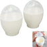2 pieces - microwave egg cooker - egg cooker - making non-stick eggs and scrambled eggs - for instant breakfast - PP plastic steam cups - 6.5 x 9.5 cm - kitchen utensils - non-stick coating - for home kitchen - white