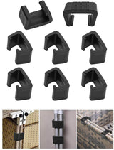 8 pieces - Furniture clamps - 6.5*3.8*4.2cm - garden furniture clips - Rattan garden furniture clips - plastic furniture clips - clips - for garden furniture, benches, patios, furniture, rattan chairs, garden bench, living room furniture - black
