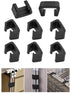 8 pieces - Furniture clamps - 6.5*3.8*4.2cm - garden furniture clips - Rattan garden furniture clips - plastic furniture clips - clips - for garden furniture, benches, patios, furniture, rattan chairs, garden bench, living room furniture - black