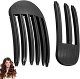 Set of 2 volumizing hair clips - Hair clip - Fluffy Bangs hair curlers - Traceless hair clips - For voluminous hair roots and high crown hairstyles - Black