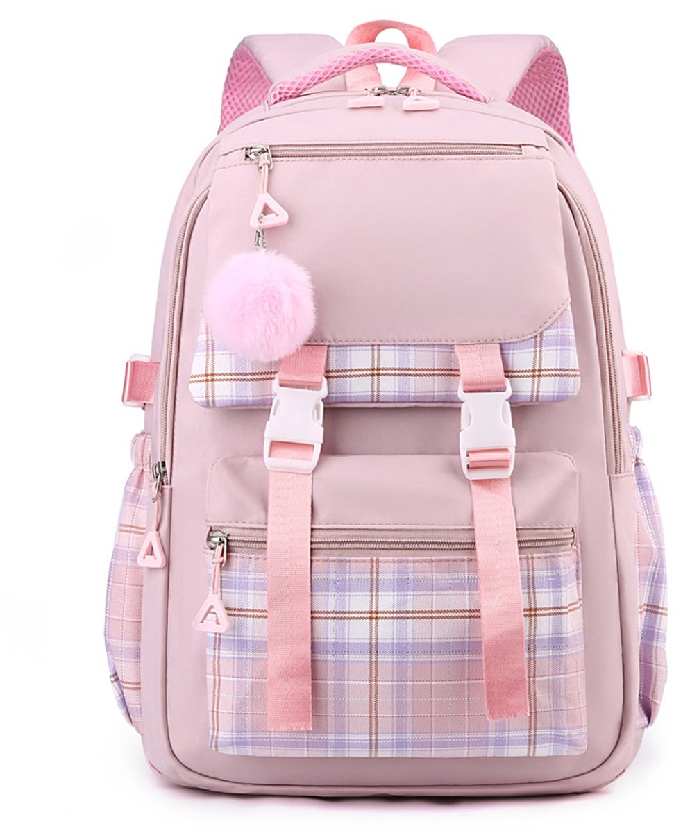 Girls School Student School Bag Outdoor Backpack - Youth School Bag - Backpack - Pink - Luxury Backpack - Laptop Bag - School Bag - Backpack - Rucksack - Large Women's Backpack - Waterproof Women's Travel Backpack - Rucksack - Teenagers - with Laptop Comp