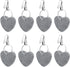 8-pack - Heart-shaped grey tablecloth weights with metal clip - Tablecloth stand and hanger stone