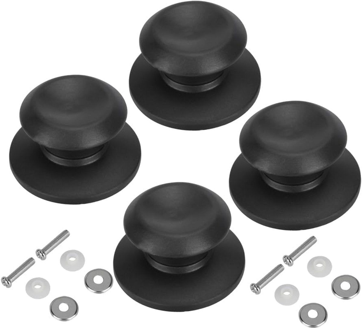 4 pieces - Pan lid knob - Lid knobs - Aperture 6-10 mm - Pot Lid Knob - Lid Handle - Lid Knob - Anti-burn knob - Replacement Handles - universal replacement lid knobs for pans - handle for kitchen cookware