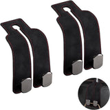 pieces - 17*4.5*8.5 cm - car headrest hooks - multifunctional leather car seat organizer - hook for the car backrest - car interior accessories - for bags, wallets, umbrellas - black