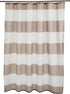 Shower curtain - Shower curtain for the bathroom - Anti-mold shower curtain - water-repellent material - with rings - machine washable - Bathroom accessories - 180*180 cm - brown