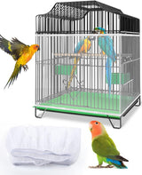 Birdcage Mesh Cover - Universal Birdcage Cover - Birdcage Splash Guard - Seed Catcher - Dust Cover for Birdcage - Birdcage Cover Skirt - Dustproof Mesh Cover - Dust Cover - Net - Birdcage Accessories - 40*150-220 cm - White