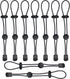 Backpack - trekking pole holders - straps - elastic cord - hiking cord - pole attachment buckle - adjustable trekking poles - for camping, hiking, mountaineering, tactical bag accessories - 10 pieces