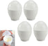 4 pieces - microwave egg cooker - egg cooker - making non-stick eggs and scrambled eggs - for instant breakfast - PP plastic steam cups - 6.5 x 9.5 cm - kitchen utensils - non-stick coating - for home kitchen - white