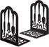 2 Pieces Bookends - bookends - Metal Book Stand - Book Holder - Shelf Organizer - Book Support - Bookshelf - Magazine Holder Book Support - Reading Tray - Magazine Rack - for library, office, school - Black