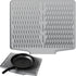 39*32 cm - Drain mat - Countertop drying mat - Foldable silicone drainer - kitchen drying mat - non-slip - silicone drainer - for the sink, for kitchen utensils, cups, fruit and vegetables - grey