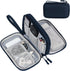Cable Storage Bag - Travel Organizer Accessories - Waterproof/Wear-Resistant - Cable - Bag, Charger, Adapter, USB, Hard Drive - Compact Cable Bag - Cable Organizer - 19x11x5.5cm - Navy Blue