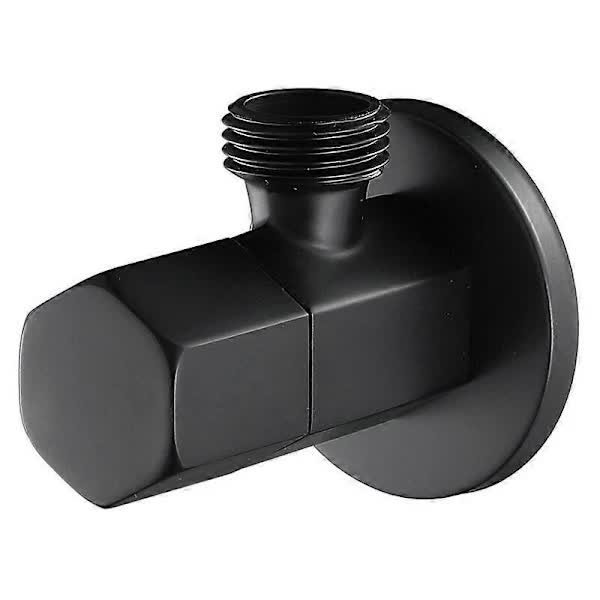 Black Shut-off Valve Angle Faucet Brass Diverter Toilet Shower Nozzle Connector Solid Brass Coupling Bracket