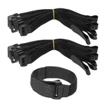 16-pack Black Nylon Cable Ties with Velcro, 30 cm x 2.5 cm, High Quality Cable Management