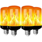4-Pack E27 Flame Bulbs 4W LED Decorative Lights with Flaming Effect 4 Modes for Home Garden Party