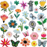 Iron-on Embroidered Patches - Clothing Decoration - 32 Pieces