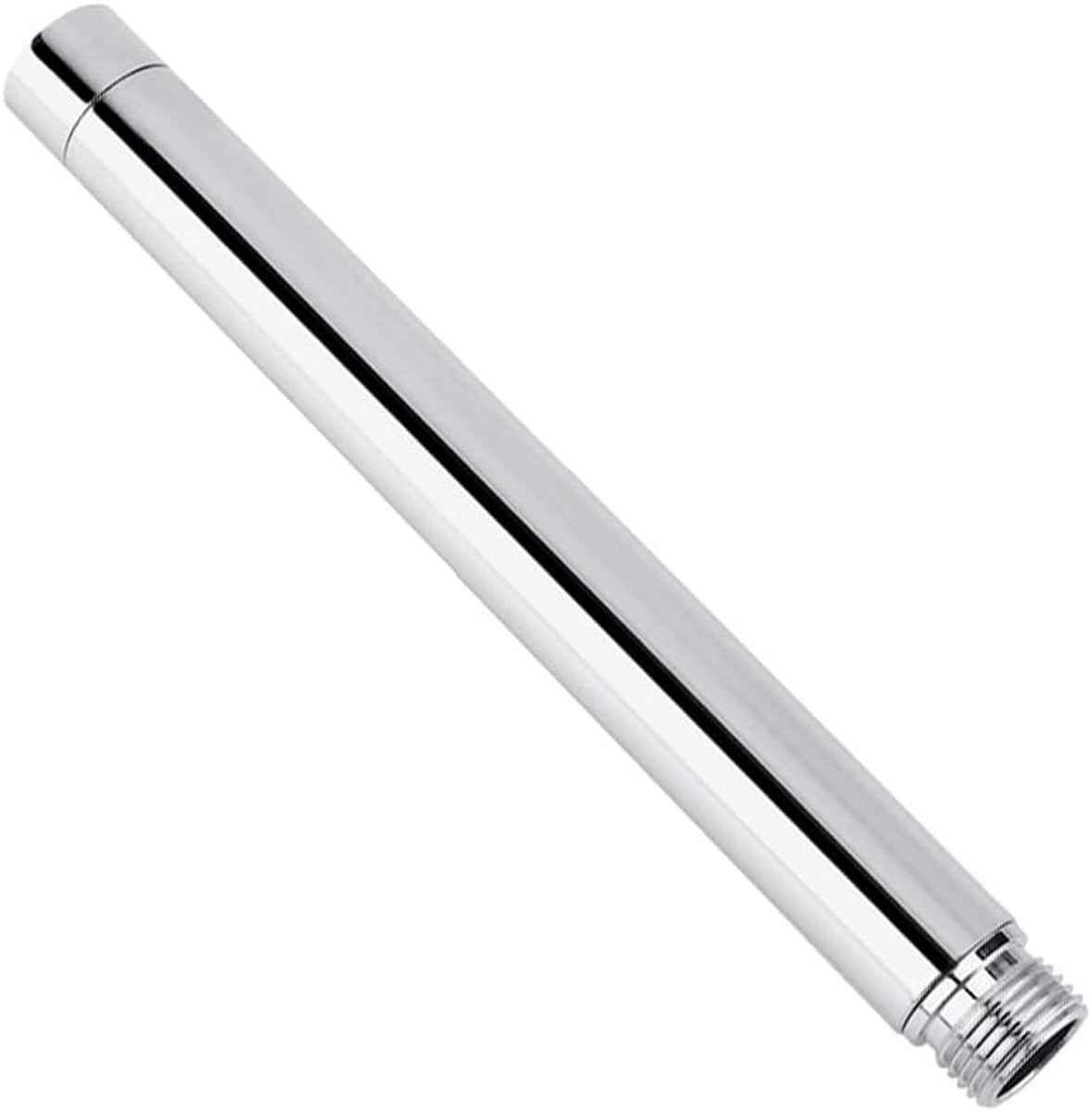 Shower arm extension - Hand shower arm extension pipe - universal shower component - 20cm - silver - Easy installation - Universal connection - Rain shower arm - Stainless steel