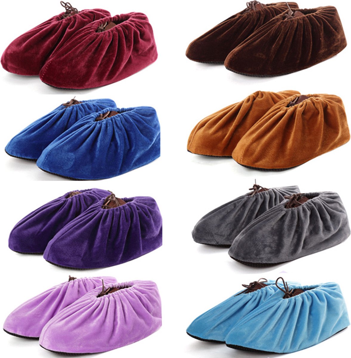 Overshoes - Shoe Cover - Shoe Protectors - Sturdy Shoe Covers - Shoe Covers - Reusable Shoe Covers - Reusable Fabric Overshoes - 8 Pairs - 31.5 x 12cm - Adult - Washable - Strong - Durable - Non-slip