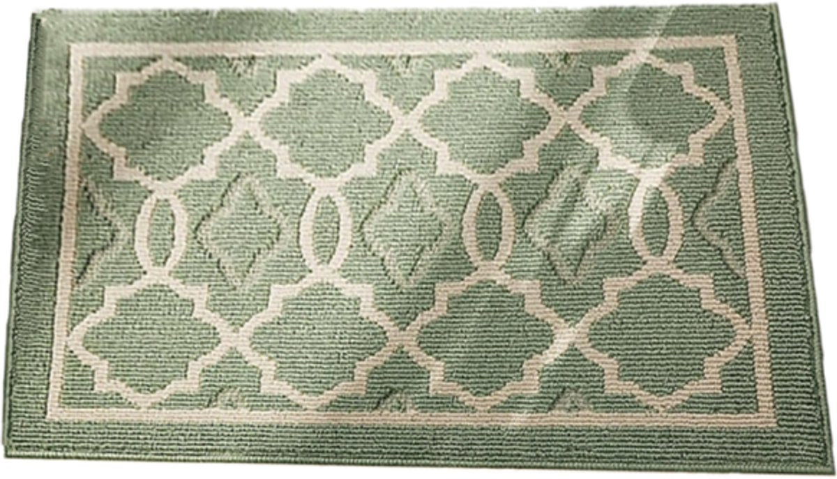 Indoor doormat - 50x80 cm - Indoor entrance mat - Indoor drying mat - Indoor floor mats - Bath mats - Non-slip mat - Polypropylene fiber - Green - Washable - TPR anti-slip - for indoor or outdoor use