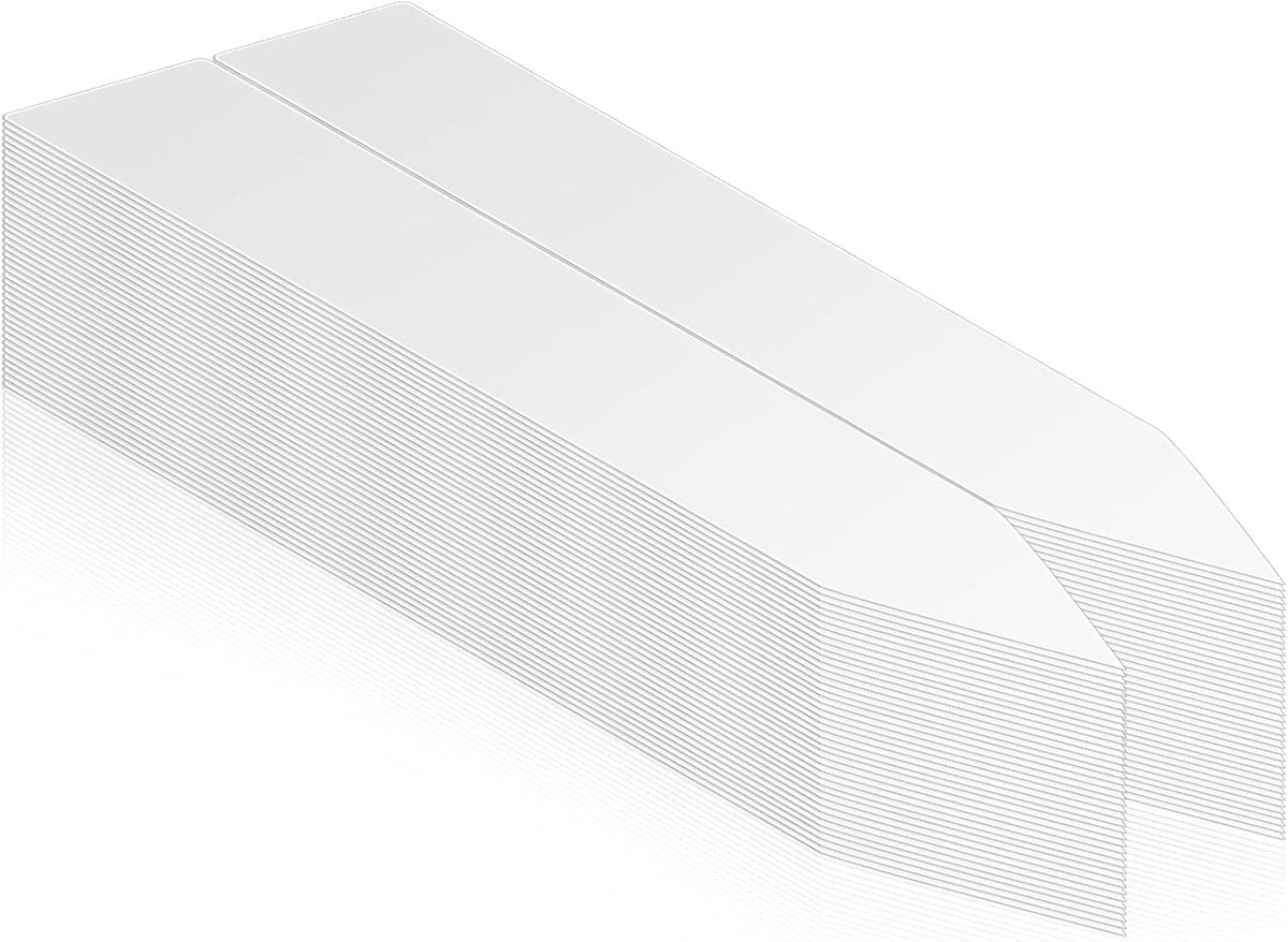 200 Pieces - Plant Labels - 2x10 CM - Plant Labels - Vegetable Labels - Vegetable Labels - White - Plant Stake Tags - Nursery Stake Tags for Potted Plants - Plastic