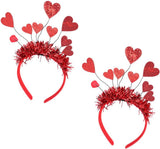 2 pieces - Love headband - festival - surprise - Valentine's Day party hair - Headband - 20*29cm - red - felt cloth